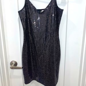 Black sparkly h and m dress spaghetti straps